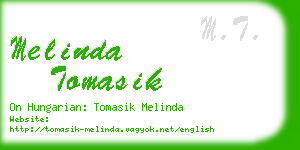 melinda tomasik business card